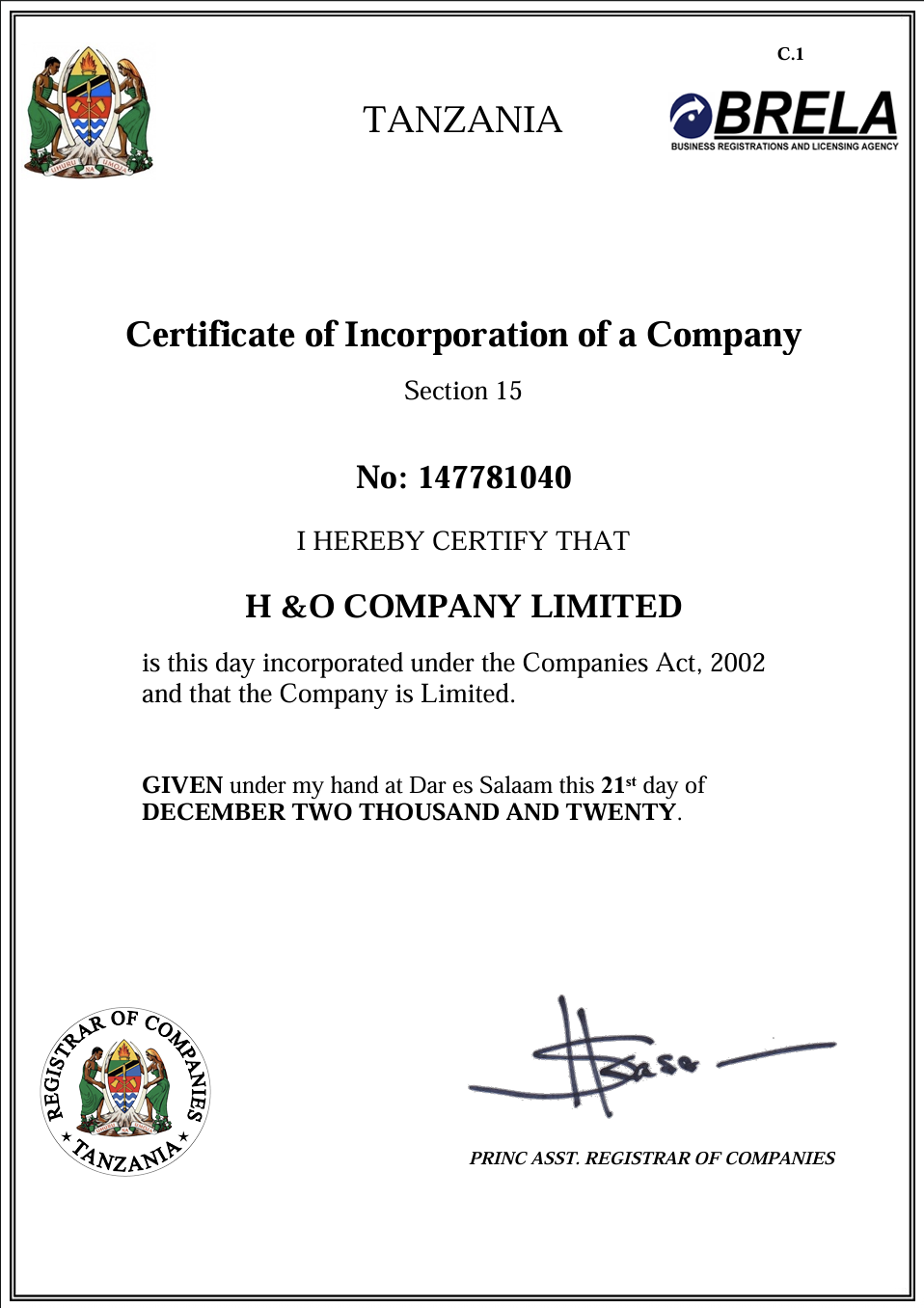 Tax Identification Number (TIN)